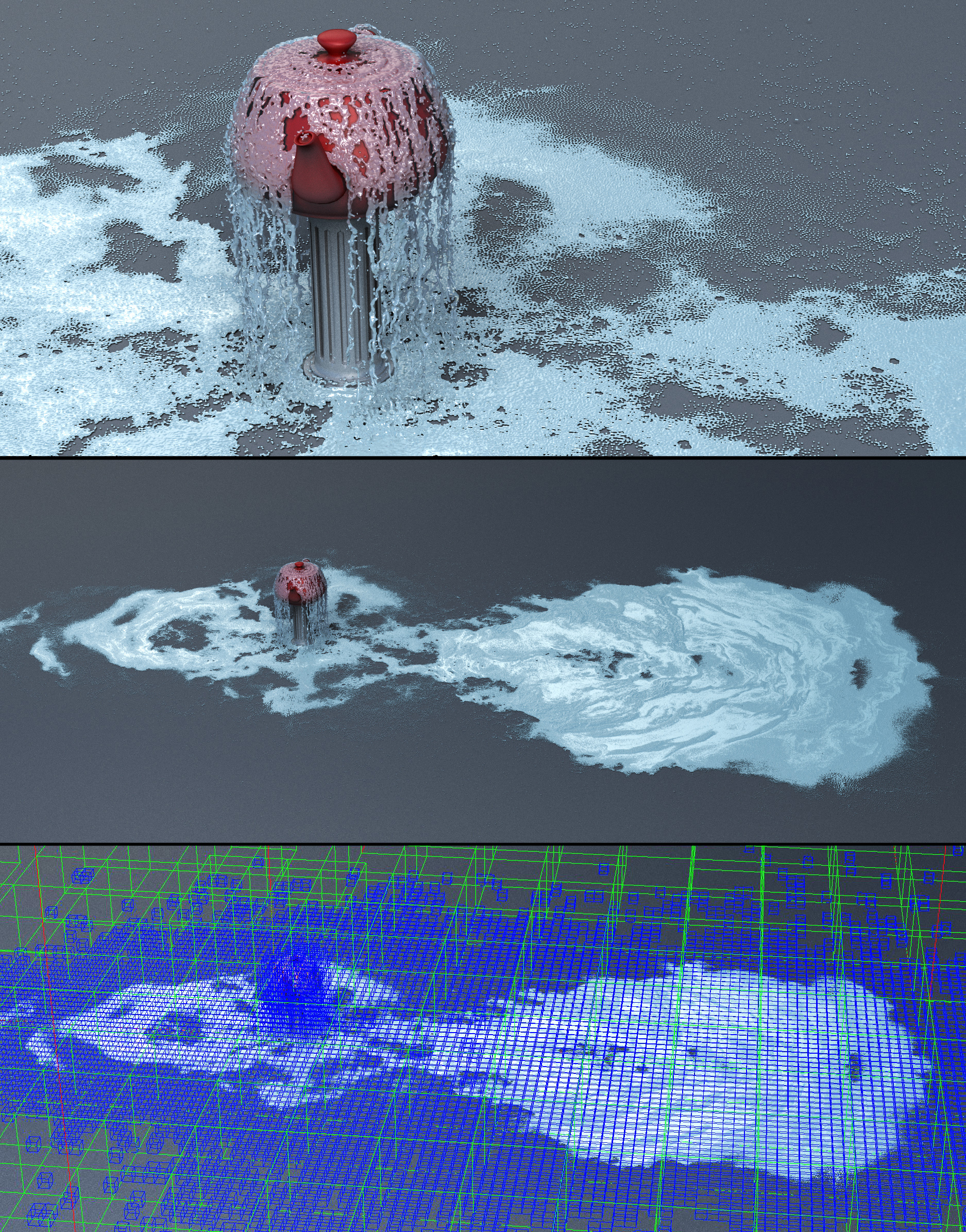 Fast Fluid Simulations with Sparse Volumes on the GPU